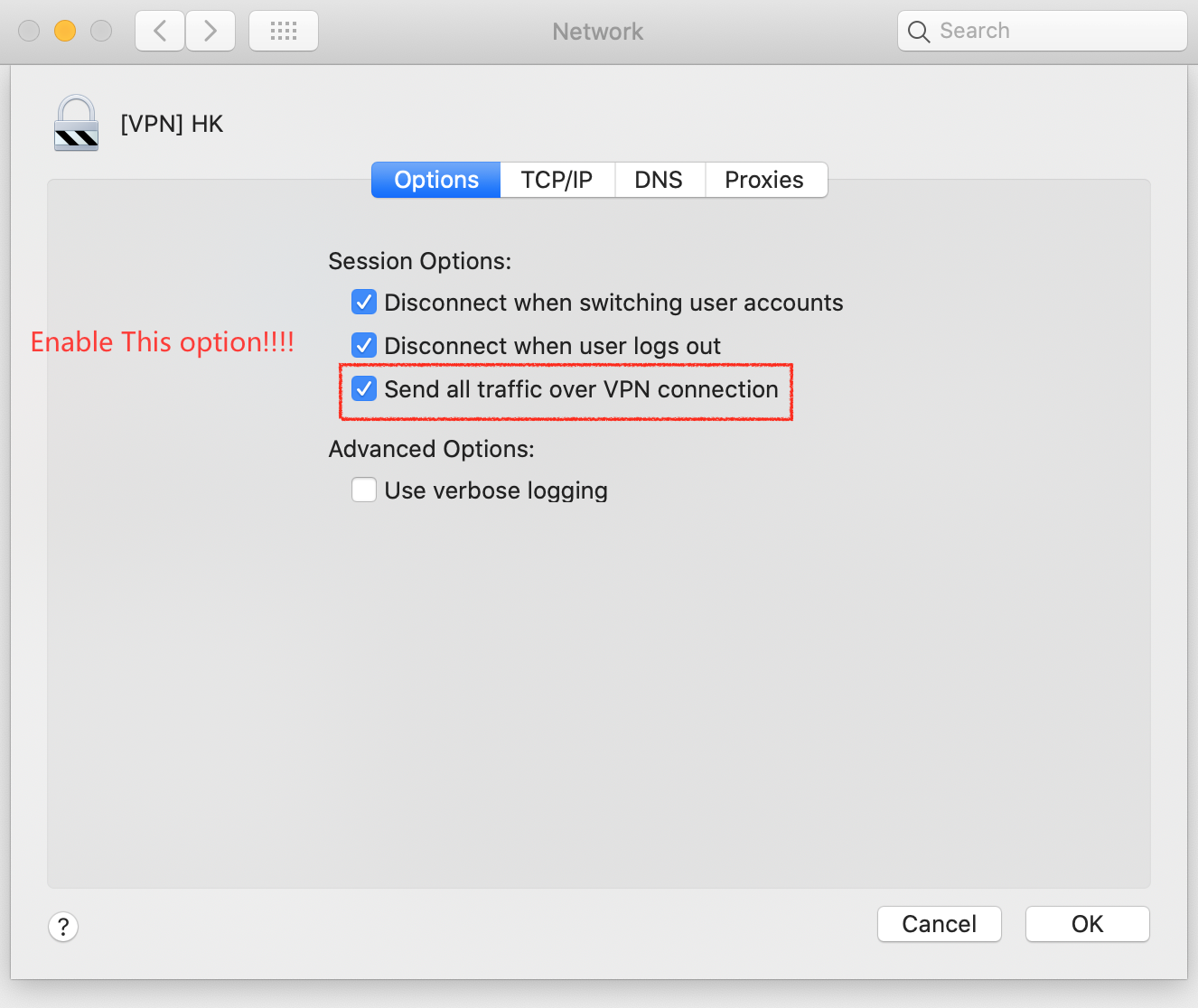 img: Ensure all traffic over vpn connection